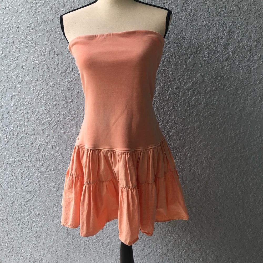 Free People Strapless Coral Dress
